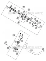 POMPE A EAU pour KTM 400 LC4-E de 2000