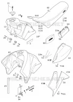 RESERVOIR / SELLE pour KTM 400 LC4-E de 2000