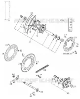 ROUE ARRIERE pour KTM 400 LC4-E de 2000