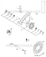 ROUE AVANT pour KTM 400 LC4-E de 2000