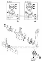 VILEBREQUIN / PISTON pour KTM 400 LC4-E de 2000