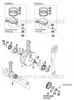 VILEBREQUIN / PISTON pour KTM 400 LC4-E de 2000
