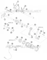 MECANISME DE SELECTION DE VITESSES pour KTM 690 RALLY FACTORY REPLICA de 2010