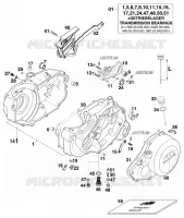 CARTER MOTEUR pour KTM 540 SXC de 1999