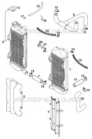 CIRCUIT DE REFROIDISSEMENT pour KTM 540 SXC de 1999