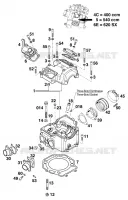 CULASSE pour KTM 540 SXC de 1999