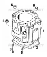 CYLINDRE pour KTM 540 SXC de 1999