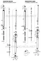 FOURCHE (PIECES) pour KTM 540 SXC de 1999