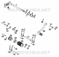 MECANISME DE SELECTION DE VITESSES pour KTM 540 SXC de 1999