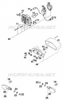 PHARE / FEU ARRIERE pour KTM 540 SXC de 1999