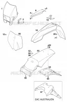 PLASTIQUES pour KTM 540 SXC de 1999