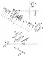 ROUE ARRIERE pour KTM 540 SXC de 1999