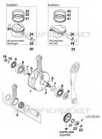 VILEBREQUIN / PISTON pour KTM 540 SXC de 1999