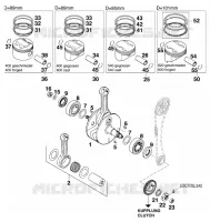 VILEBREQUIN / PISTON pour KTM 540 SXC de 1999
