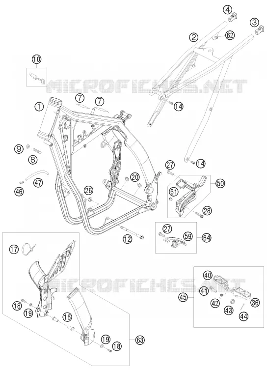 CADRE KTM MOTO 530 2011 EXC  530 EXC