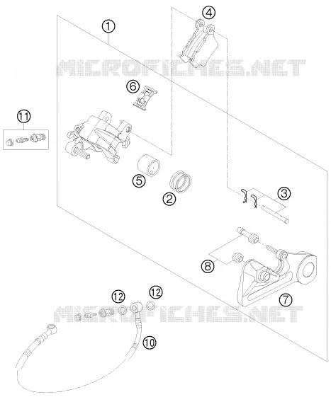 ETRIER DE FREIN AR KTM MOTO 530 2011 EXC  530 EXC