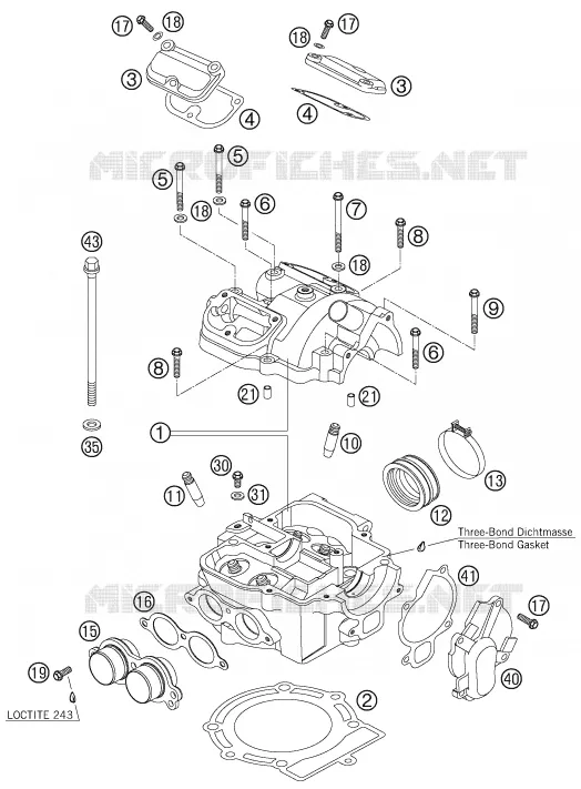 CULASSE KTM MOTO 525 2007 EXC  525 EXC FACTORY RACING