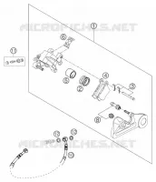ETRIER DE FREIN AR pour KTM 525 EXC de 2007