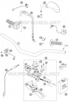 GUIDON / COMMANDES pour KTM 525 EXC de 2007