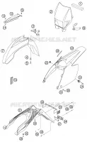 PLASTIQUES pour KTM 525 EXC de 2007