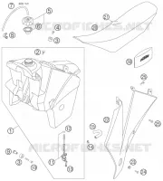 RESERVOIR / SELLE pour KTM 525 EXC de 2007