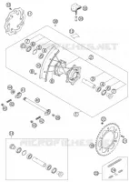 ROUE ARRIERE pour KTM 525 EXC de 2007