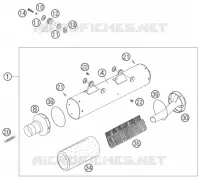 SILENCIEUX D'ECHAPPEMENT pour KTM 525 EXC de 2007