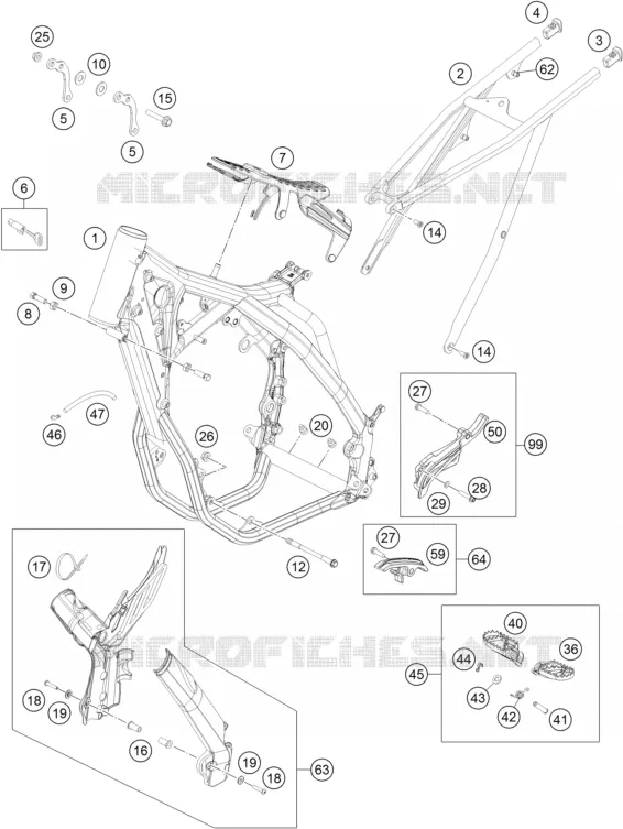 CADRE KTM MOTO 500 2015 EXC  500 EXC