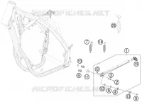 BEQUILLE LATERALE / CENTRALE pour KTM 500 EXC de 2014