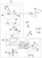 BOITIER PAPILLON INJECTION pour KTM 500 EXC de 2014
