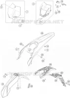 PLASTIQUES pour KTM 500 EXC de 2014