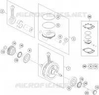 VILEBREQUIN / PISTON pour KTM 500 EXC de 2014