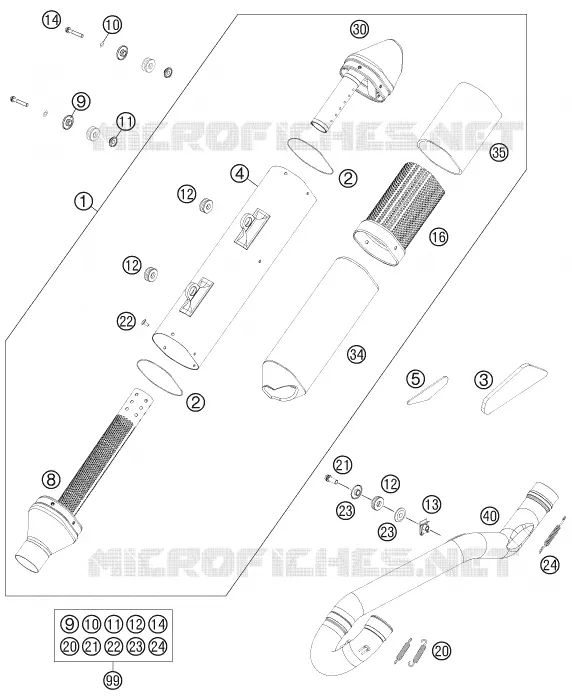 ECHAPPEMENT KTM MOTO 500 2013 EXC  500 EXC