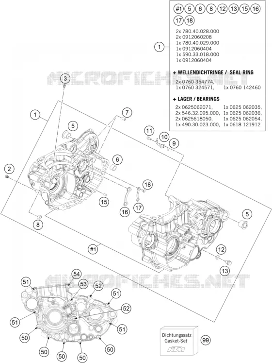CARTER MOTEUR KTM MOTO 500 2013 EXC  500 EXC