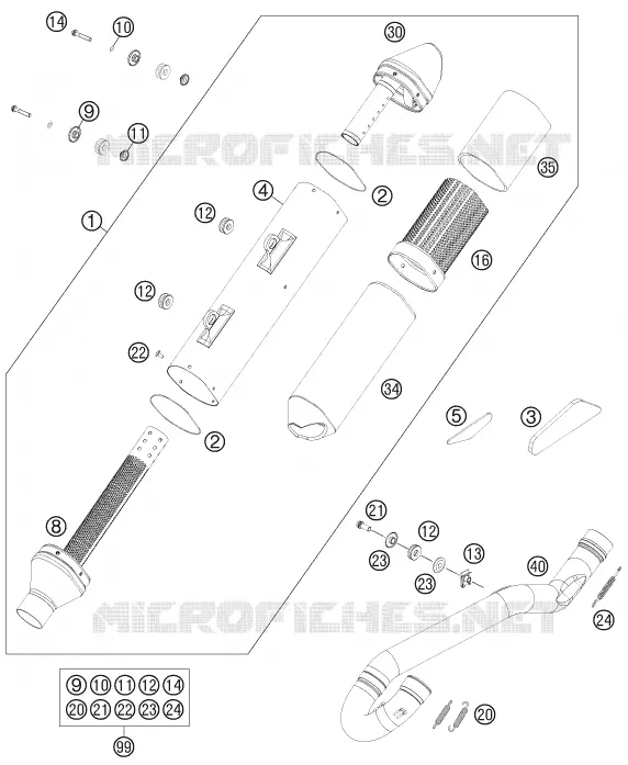 ECHAPPEMENT KTM MOTO 500 2012 EXC  500 EXC