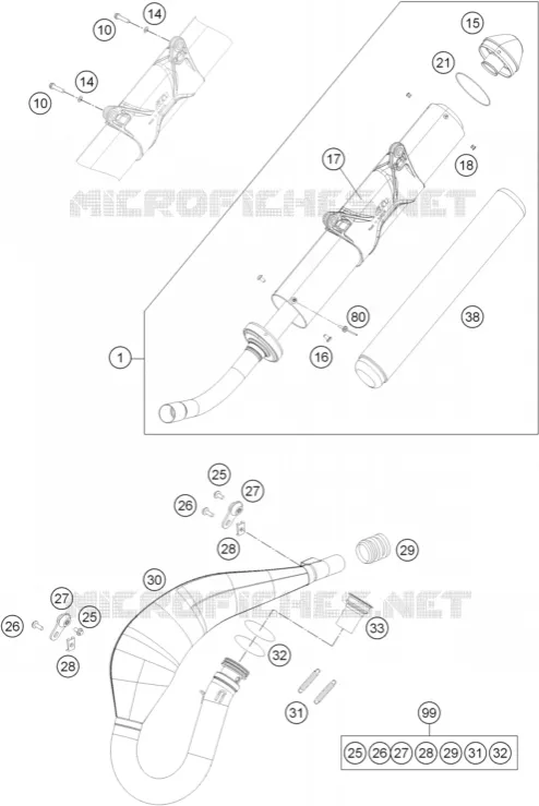 ECHAPPEMENT KTM MOTO 300 2015 EXC  300 EXC FACTORY EDITION