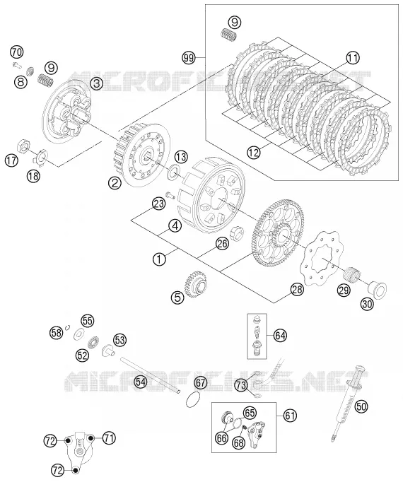 EMBRAYAGE KTM MOTO 300 2012 EXC  300 EXC SIX DAYS