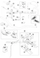 GUIDON / COMMANDES pour KTM 300 EXC de 2014