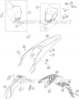 PLASTIQUES pour KTM 300 EXC de 2014