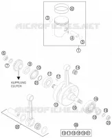VILEBREQUIN / PISTON pour KTM 300 EXC de 2014