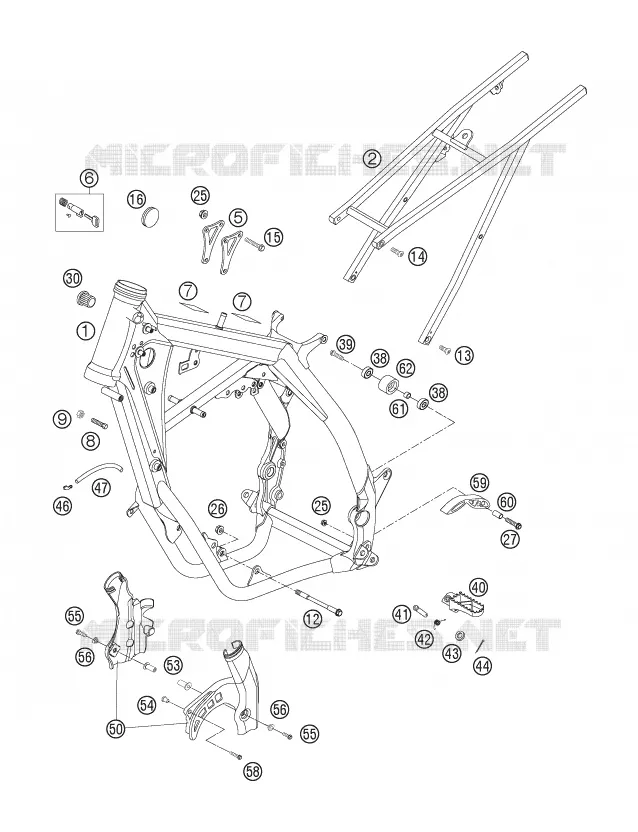 CADRE KTM MOTO 300 2006 EXC  300 EXC