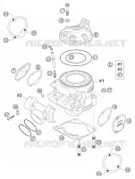 CYLINDRE / CULASSE pour KTM 300 EXC de 2004
