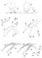 PLASTIQUES pour KTM 300 EXC de 2004