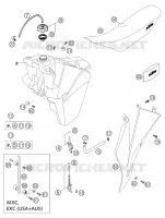 RESERVOIR / SELLE pour KTM 300 EXC de 2004