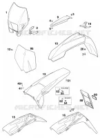 PLASTIQUES  300 ktm-moto 1999 EXC 11