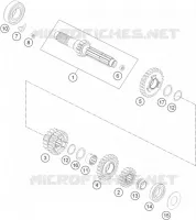 BOITE DE VITESSES   ARBRE PRIMAIRE pour KTM 250 EXC-F FACTORY EDITION de 2015
