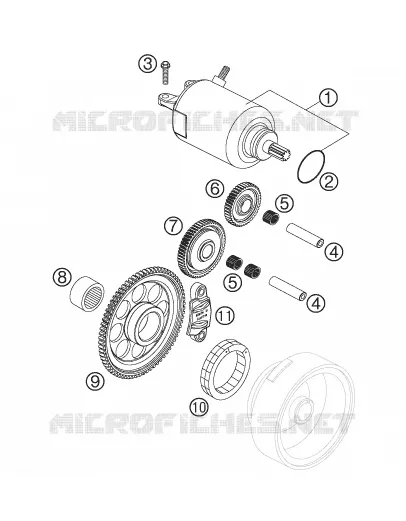 DEMARREUR ELECTRIQUE KTM MOTO 250 2007 EXC-F  250 EXC-F SIX DAYS