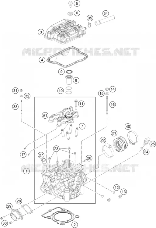 CULASSE KTM MOTO 250 2015 EXC-F  250 EXC-F