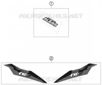 AUTOCOLLANTS pour KTM 250 EXC-F de 2013