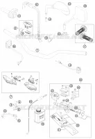 GUIDON / COMMANDES pour KTM 250 EXC-F de 2013